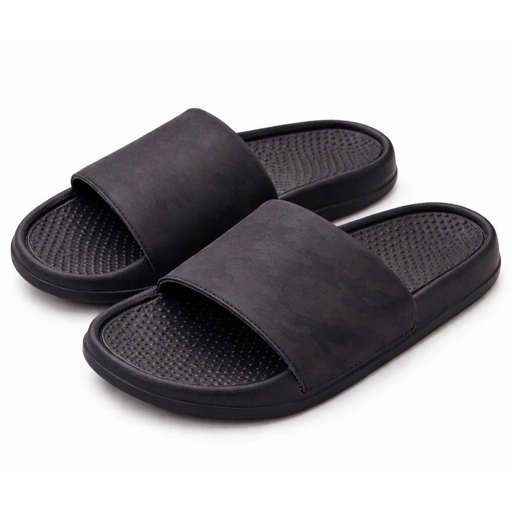 DSG Women's One Strap Slides Black Camo Size 9 New With Tags
